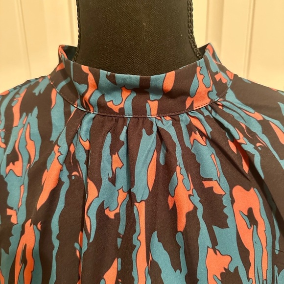 SHEIN CURVE Plus Size 2XL Women Colorful Printed Long Sleeve Blouse - Picture 6 of 6